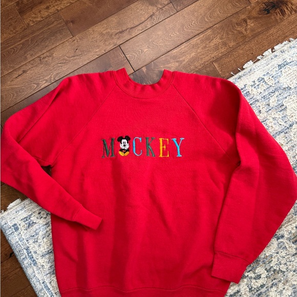 Disney Other - Vintage Disney Embroidered Mickey Sweatshirt | Size Large